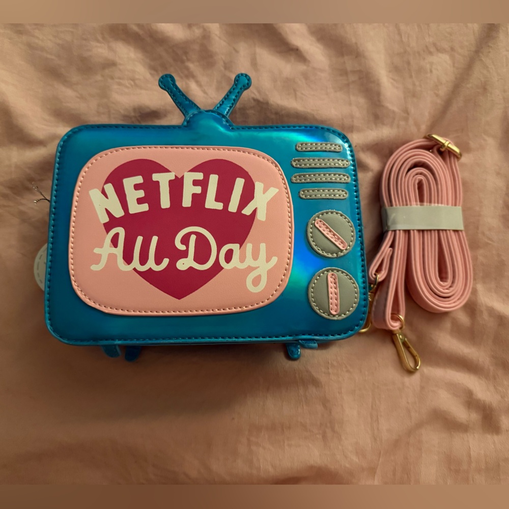 Netflix All Day Blue & Pink Crossbody Bag
